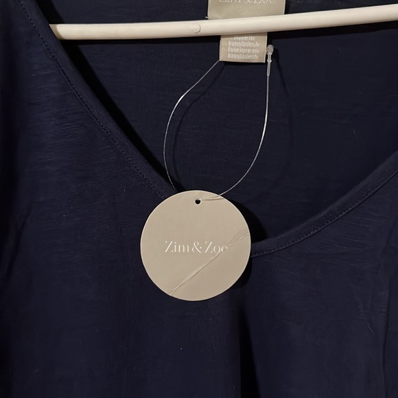 Decorative navy blue T-shirt - Picture 6 of 6